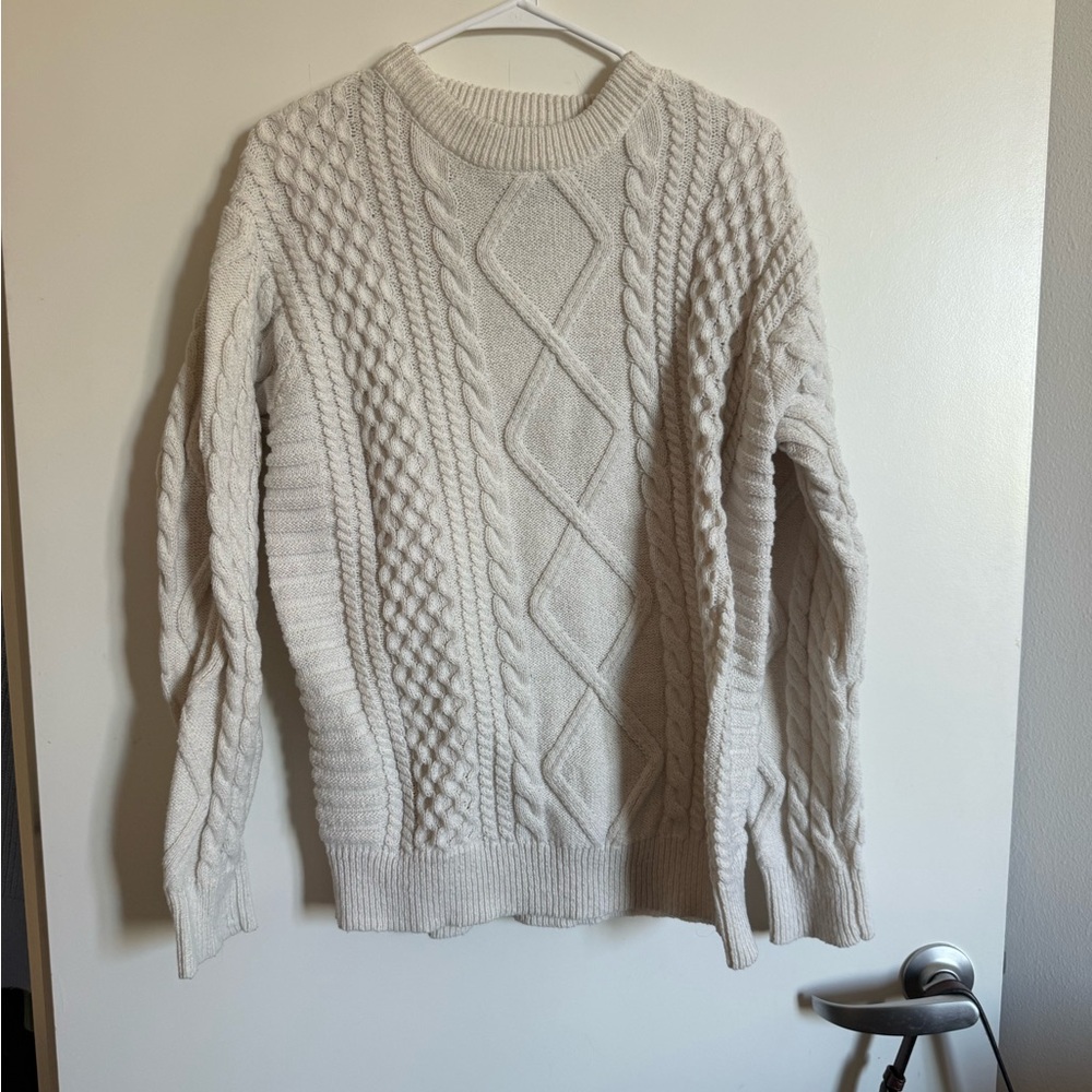 Rory gilmore Cream Cable Knit Sweater